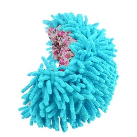 Chenille mop slippers in various colours for easy home cleaning