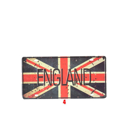 Vintage tin national poster with retro style and durable metal construction