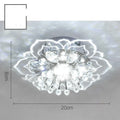 Modern crystal ceiling lamp with flower-shaped acrylic and stainless steel shade for corridor and living room illumination