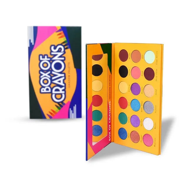 18 Colour Diary Eyeshadow Palette with 18 matte and shimmer colours in a compact case