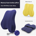 Office station chair lumbar support cushion measuring 40x40x8cm in grey, navy blue and pink colours