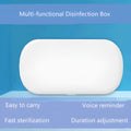 White UV sterilisation box with wireless charging for mobile phones and small personal items.