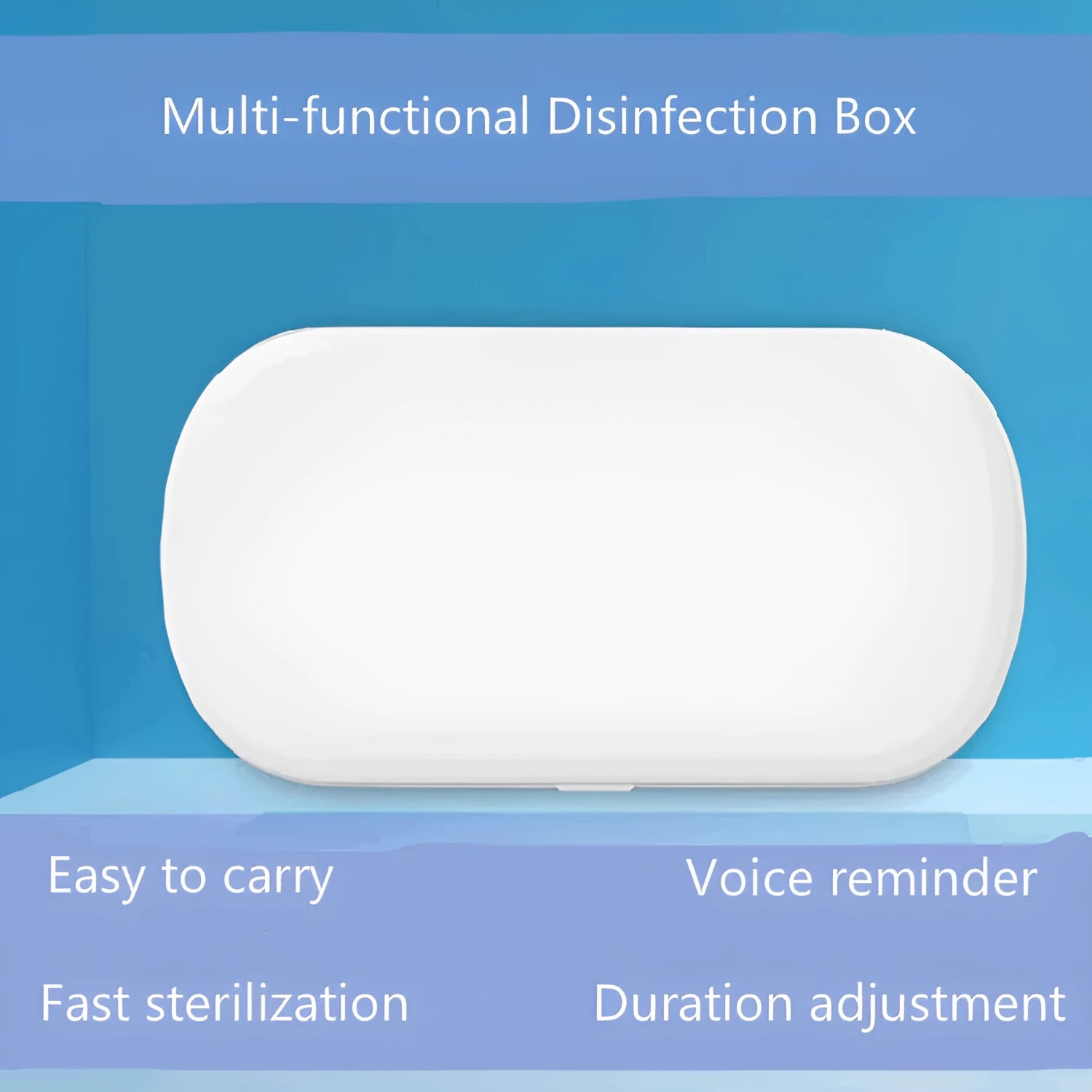 White UV sterilisation box with wireless charging for mobile phones and small personal items.