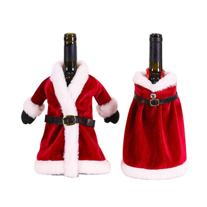 Festive Christmas wine bottle socks in vibrant holiday designs