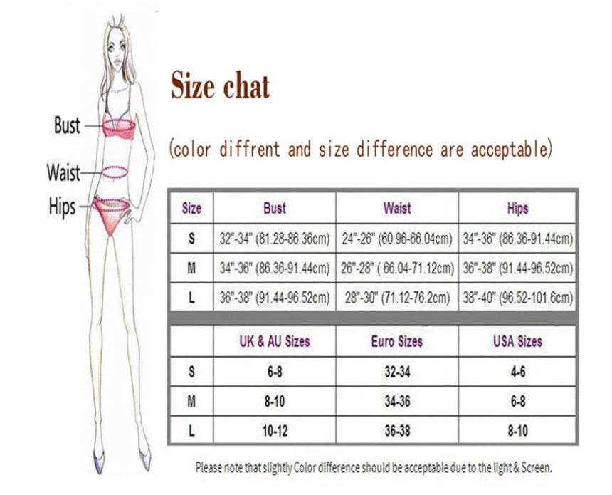 Women's split bikini with deep V-neck in nylon fabric, available in 18 colours with Asian sizing