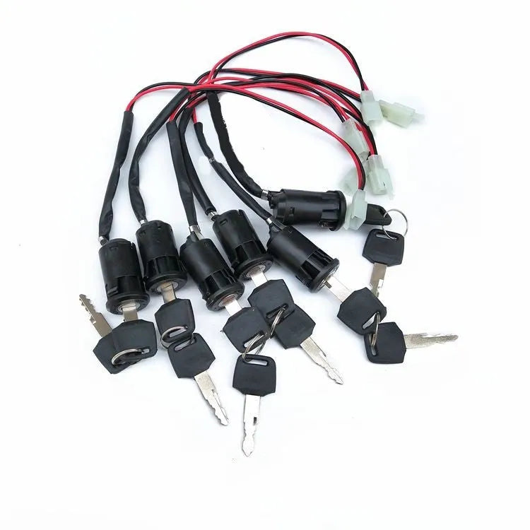 Waterproof electric car door lock actuator with wiring connectors for central locking system