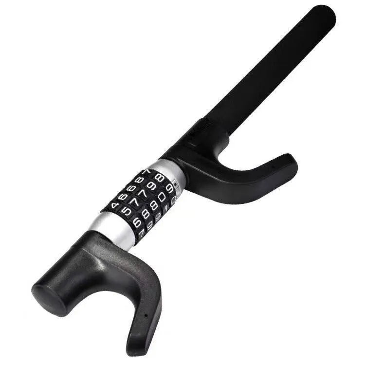 Car steering wheel anti-theft U-lock with combination dial in black, blue or red colour options