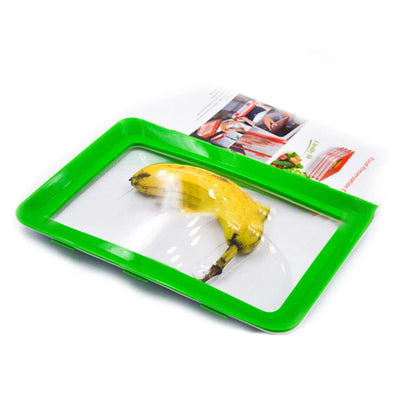 Kitchen vacuum plastic wrap fresh-keeping tray in black, green, red, and gold colours