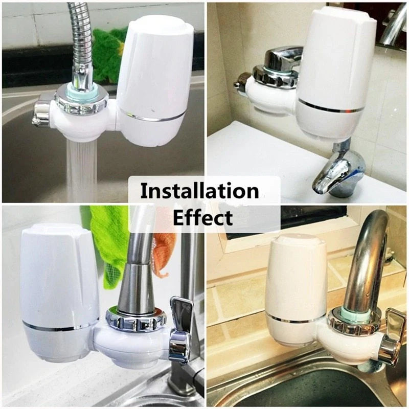 Faucet water purifier with high-speed flow and switchable water types for clean kitchen water