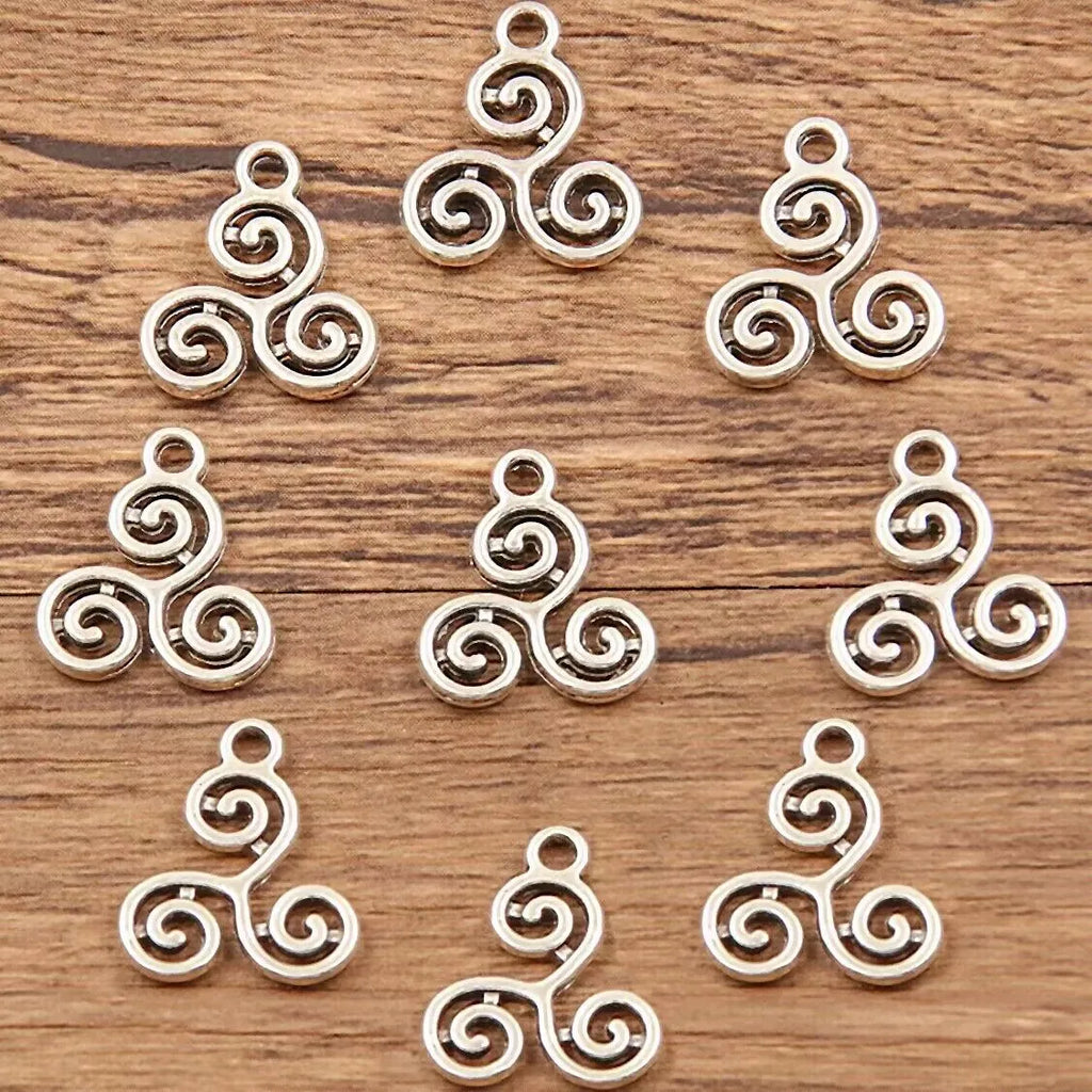 Double-sided hollow circle pendant in alloy with electroplated finish, simple round style, 7x11mm size on white background