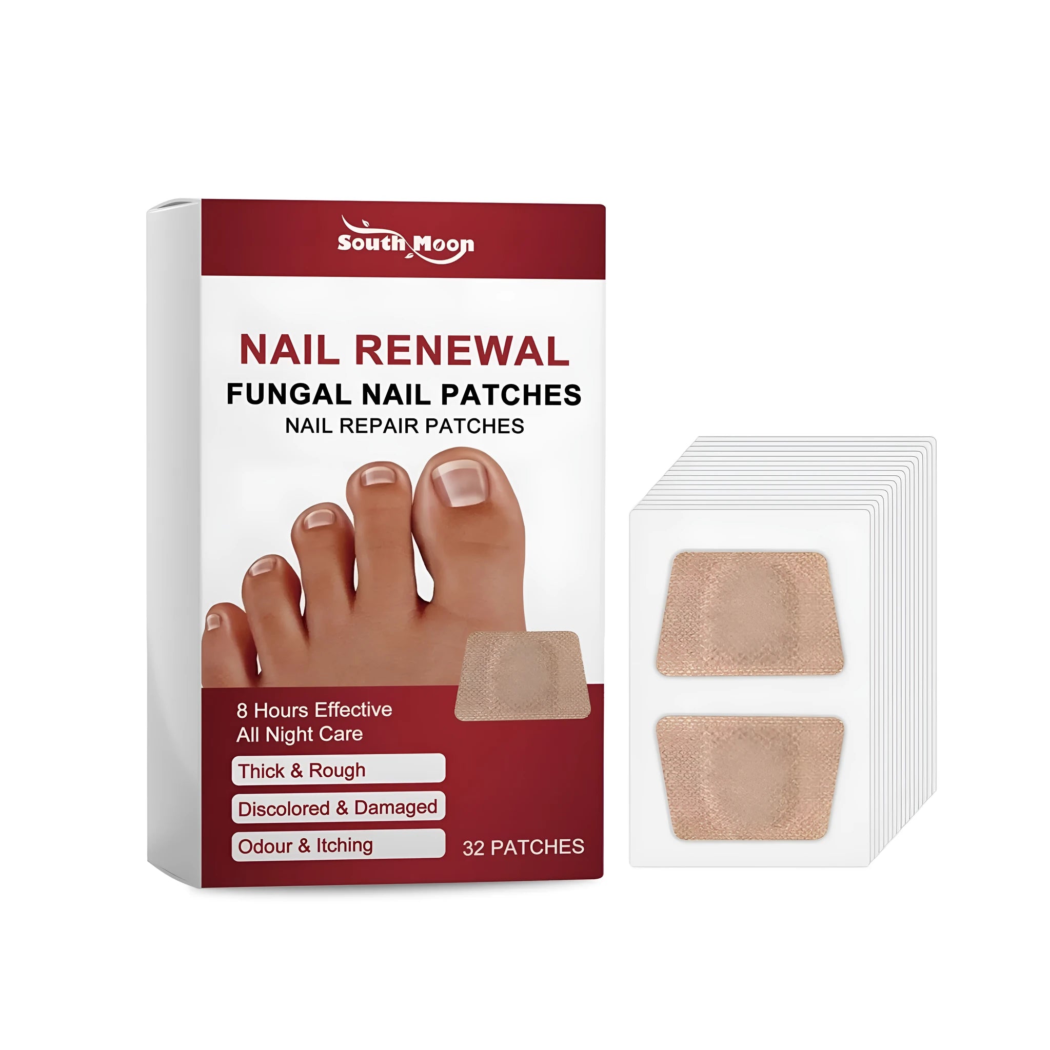 Fungal nail repair patch 32 patches with ginger and mint leaves active ingredients pack