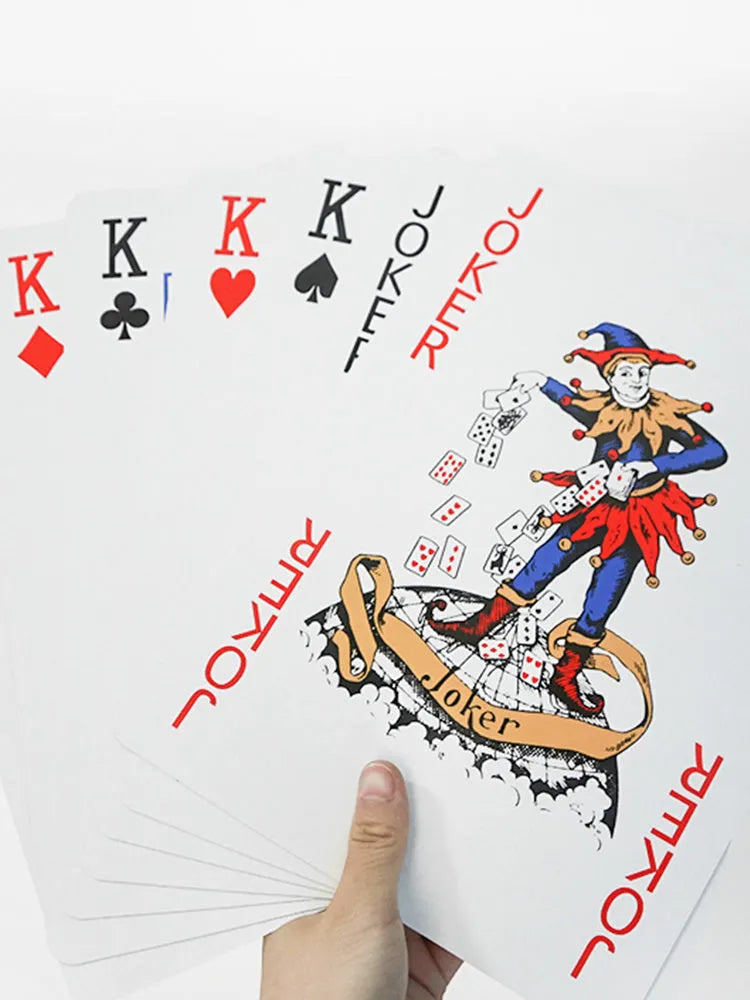 Large size playing cards for table games like Fighting Landlord, showing oversized format