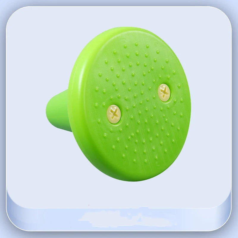 Children's balance training toy with bright colours and tactile dots for sensory integration