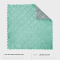 Silver wire and coloured microfiber kitchen cleaning cloths in 20x20cm and 25x25cm sizes for scrubbing pots.