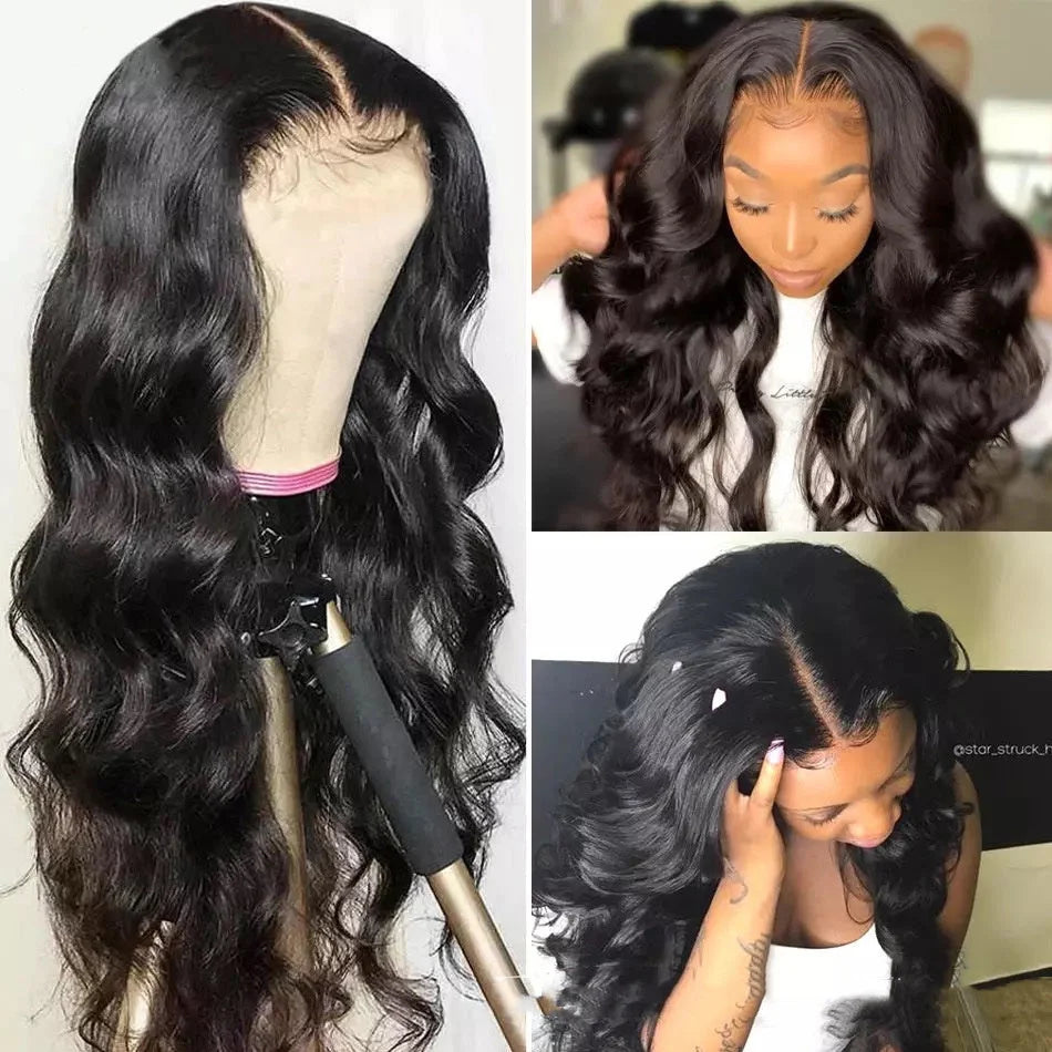 Stylish Body Wave Human Hair Lace Front Wig for a natural look