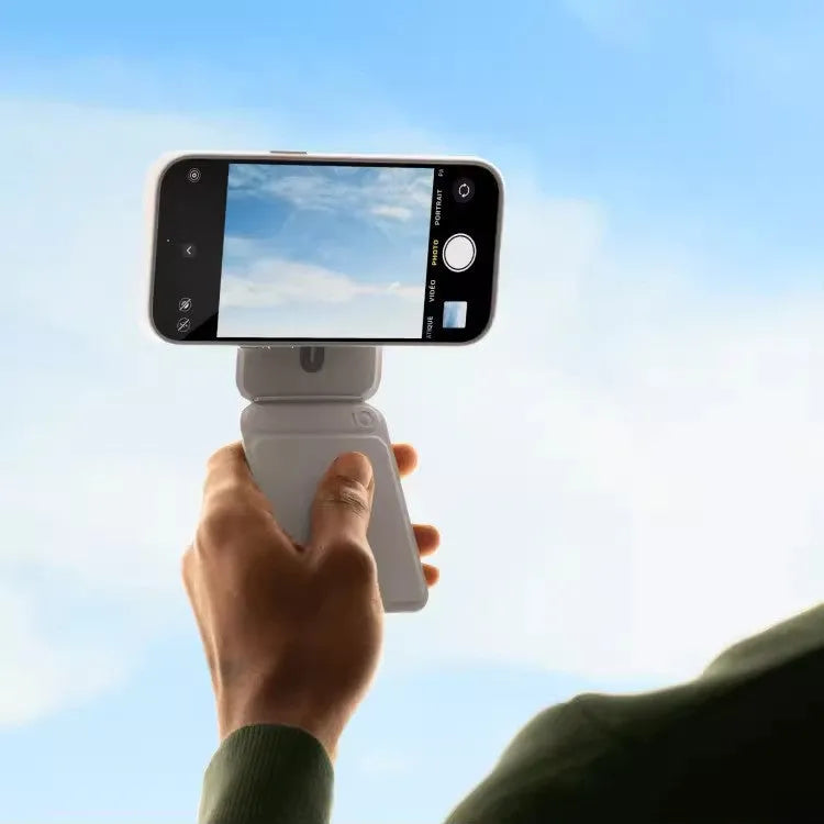 Black magnetic mobile phone holder case showing slim profile and built-in mount system.