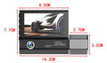 Black three-lens tachograph dash cam for car installation with 1080P HD recording