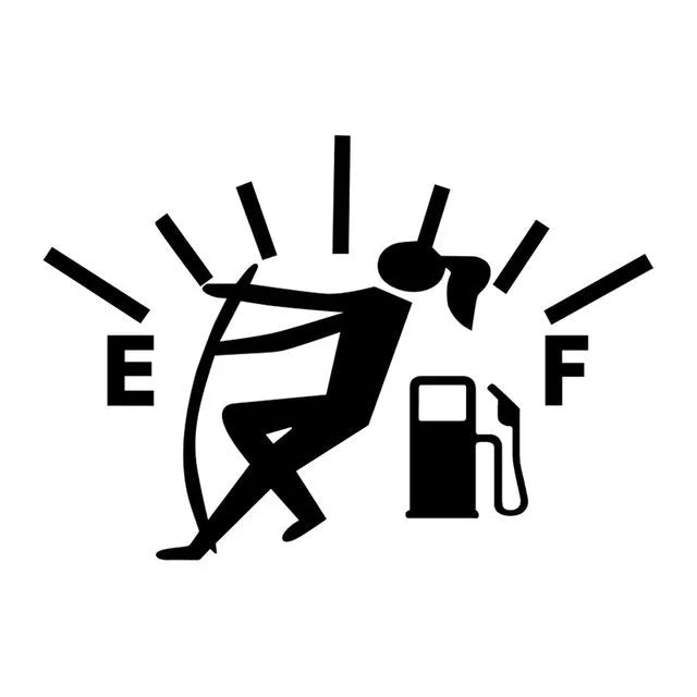 EF tank identification car sticker in waterproof film measuring 12x9cm with strong adhesion for general purpose vehicle use in multiple colour options