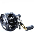 Luya Magnetic Metal Fishing Reel in black with all-copper gear and stainless steel bearings