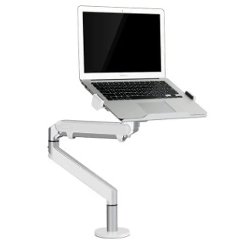 Aluminum alloy hover computer stand with air pressure arm bracket in silver colour