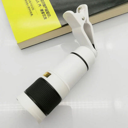20x magnification cell phone telescope lens with anti-sidelight design for clear distant photography