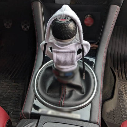 Universal gear knob cover hoodie in pure cotton for car interior personalisation