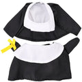 Black polyester pet nun dress Halloween costume for dogs and cats in free size
