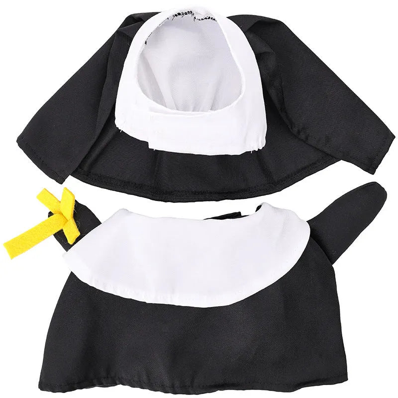 Black polyester pet nun dress Halloween costume for dogs and cats in free size