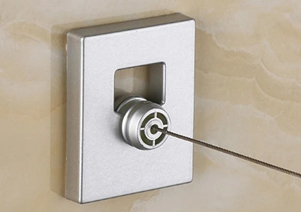 4.2m retractable stainless steel clothesline for indoor and outdoor drying