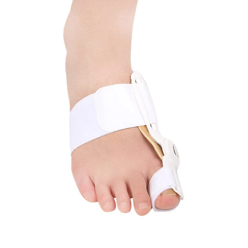 Hallux Valgus Corrector Plastic Toe Sleeves with adjustable straps for bunion relief and toe alignment