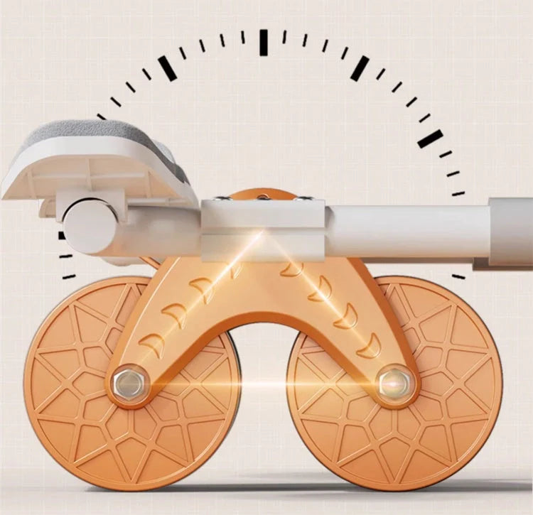 2-in-1 Exercise Belly Wheel in vibrant colours with kneeling mat for indoor fitness