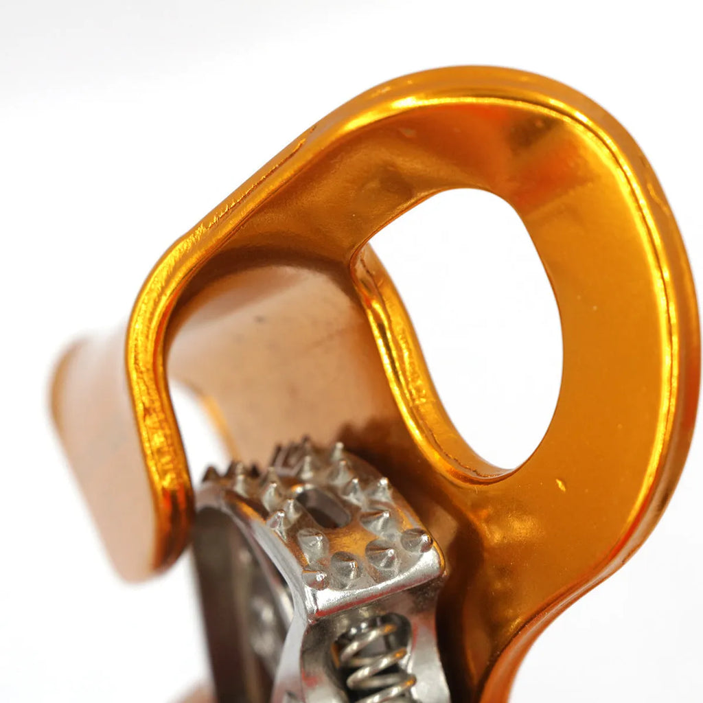 Pre-abdominal ascender in yellow, 7075 aluminium alloy, 150kg load capacity
