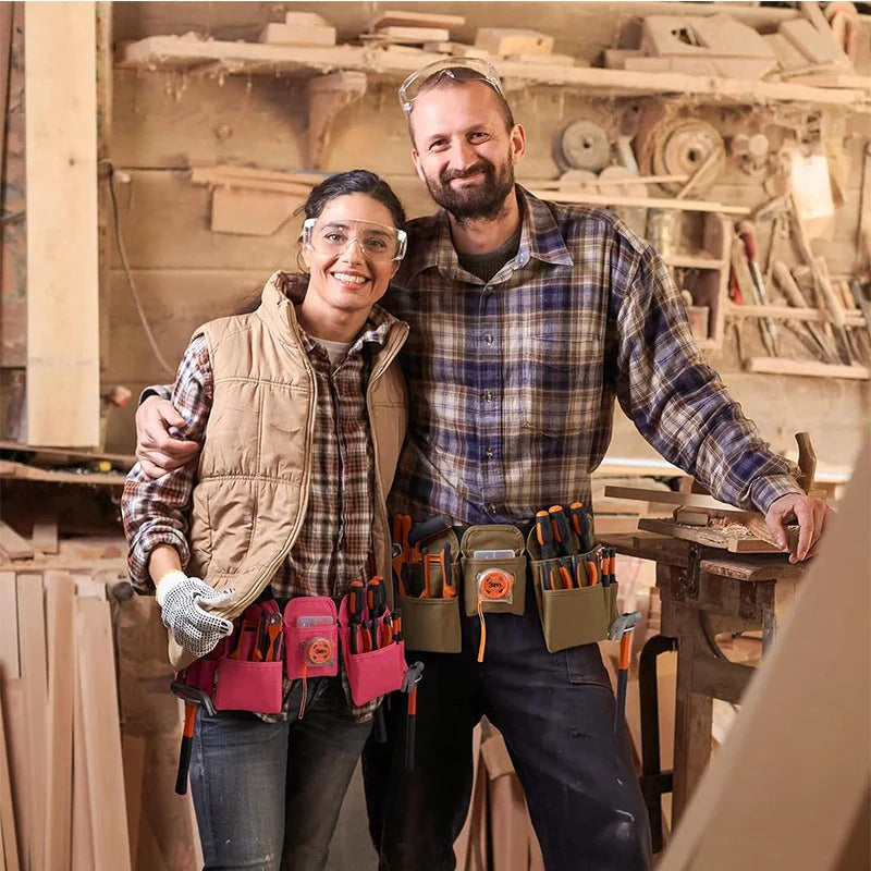 Adjustable Tool Belt in 900D Oxford Cloth, available in pink and khaki