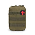 Army green nylon tactical vest medical accessory bag with Velcro closure