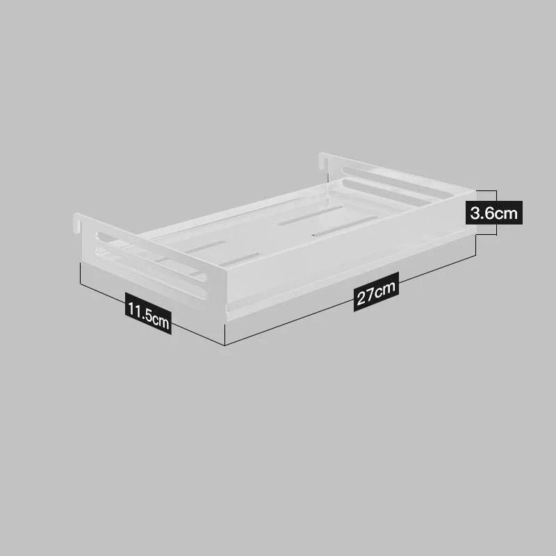 Stainless steel kitchen wall storage rack with hole plate for customisable organisation