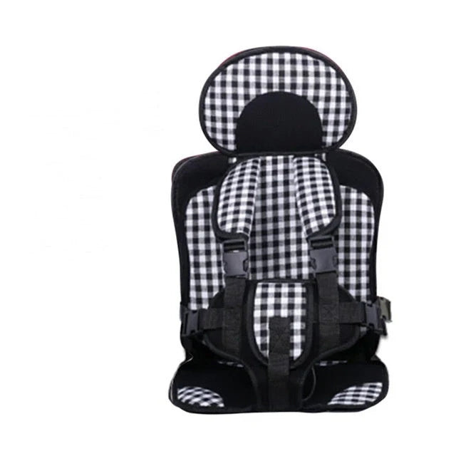 Portable baby safety seat mat with adjustable safety belt for car strollers