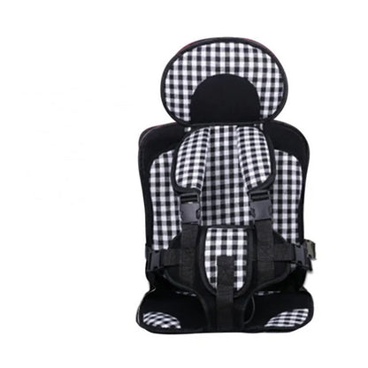 Portable baby safety seat mat with adjustable safety belt for car strollers