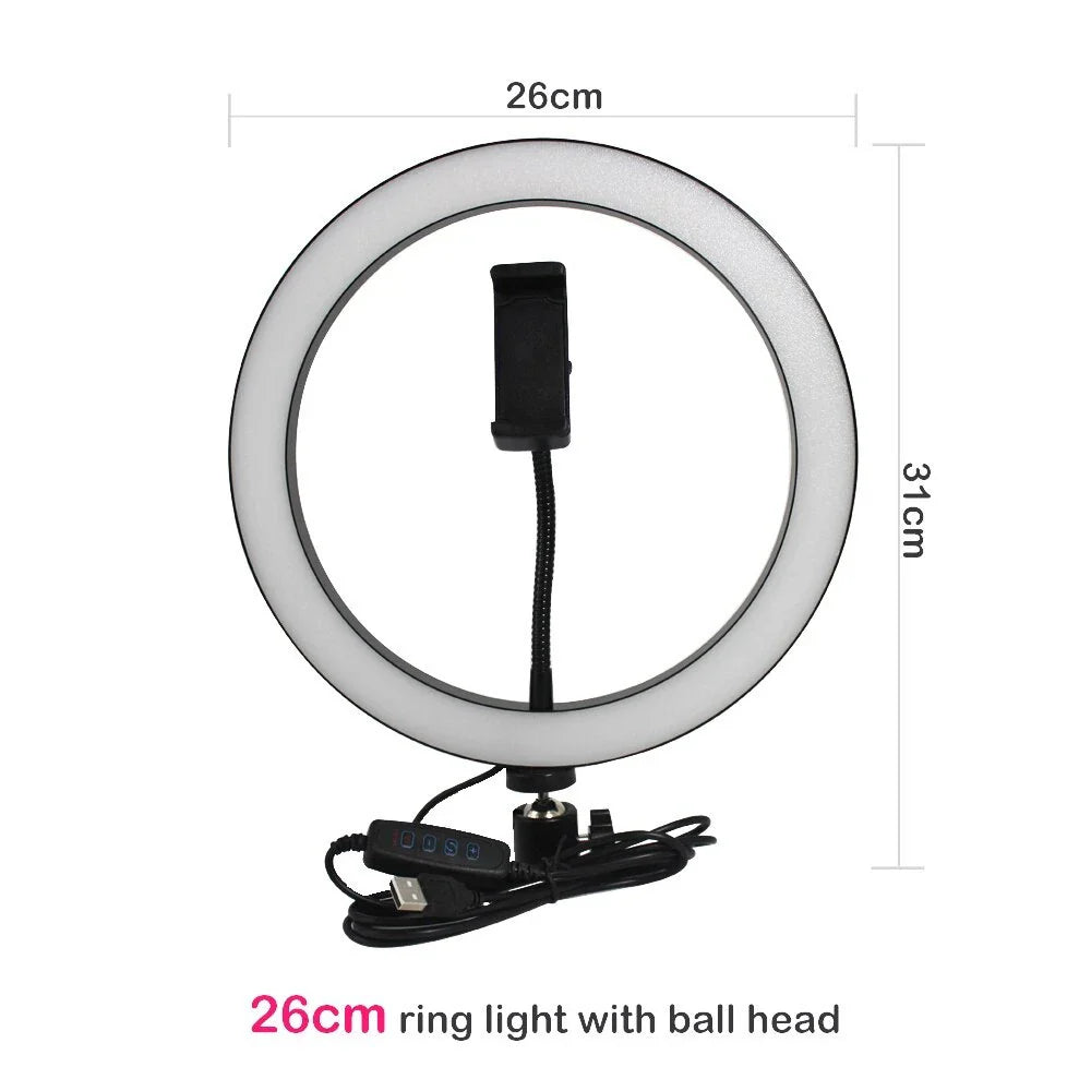 A versatile lighting kit for iPhone, including a ring light, tripod, and accessories to enhance mobile photography and videography