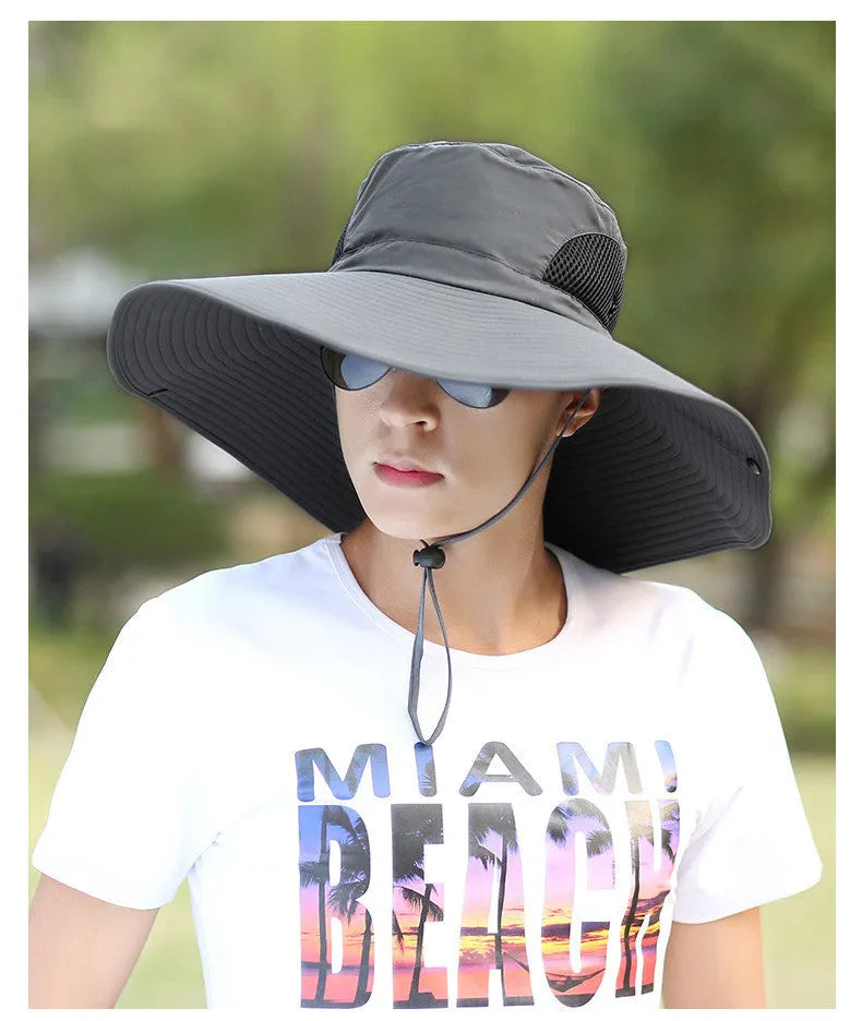 Adjustable polyester cap with 15cm brim in Army Green, side view showing brim and depth