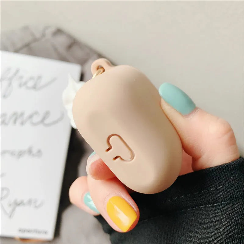 Cylinder ice cream design silicone case for Apple AirPods 2 wireless Bluetooth earbuds