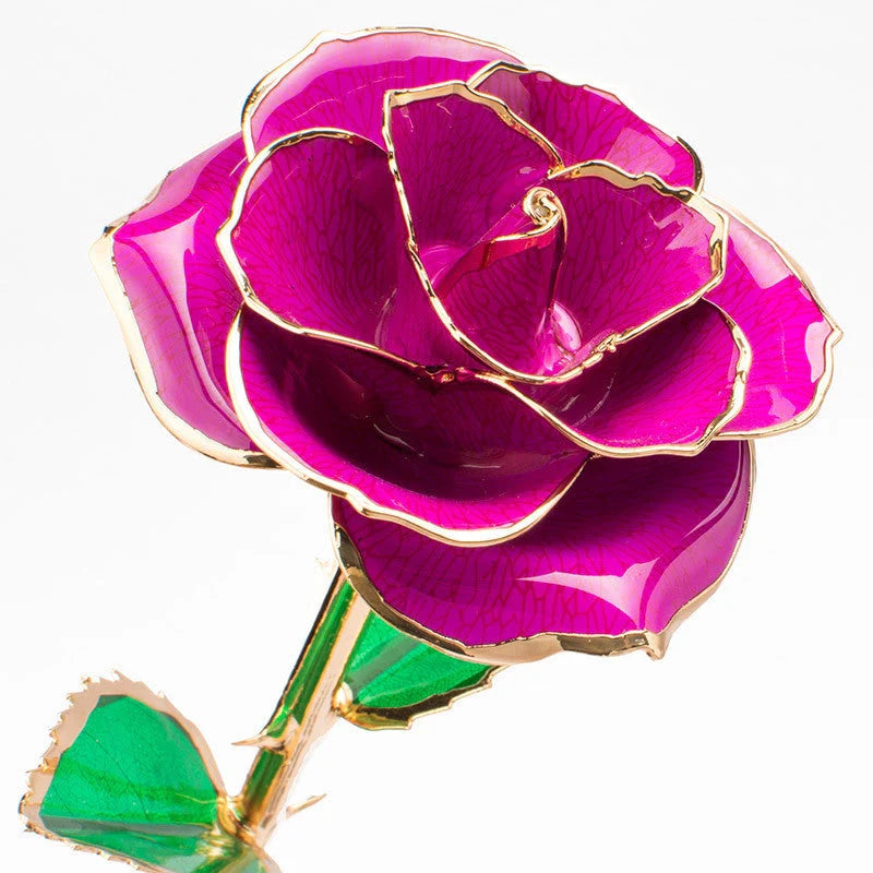 24K gold-plated rose flower in elegant gift box, perfect for Valentine's Day and anniversaries