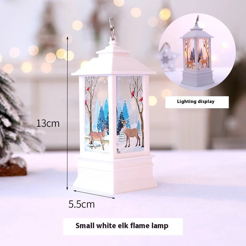Christmas Santa Claus LED night light battery-powered hanging lantern for festive decoration