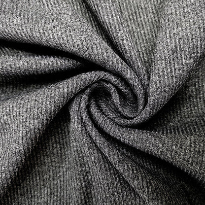 Women's rib sunken stripe half-high collar long sleeves t-shirt in various colors