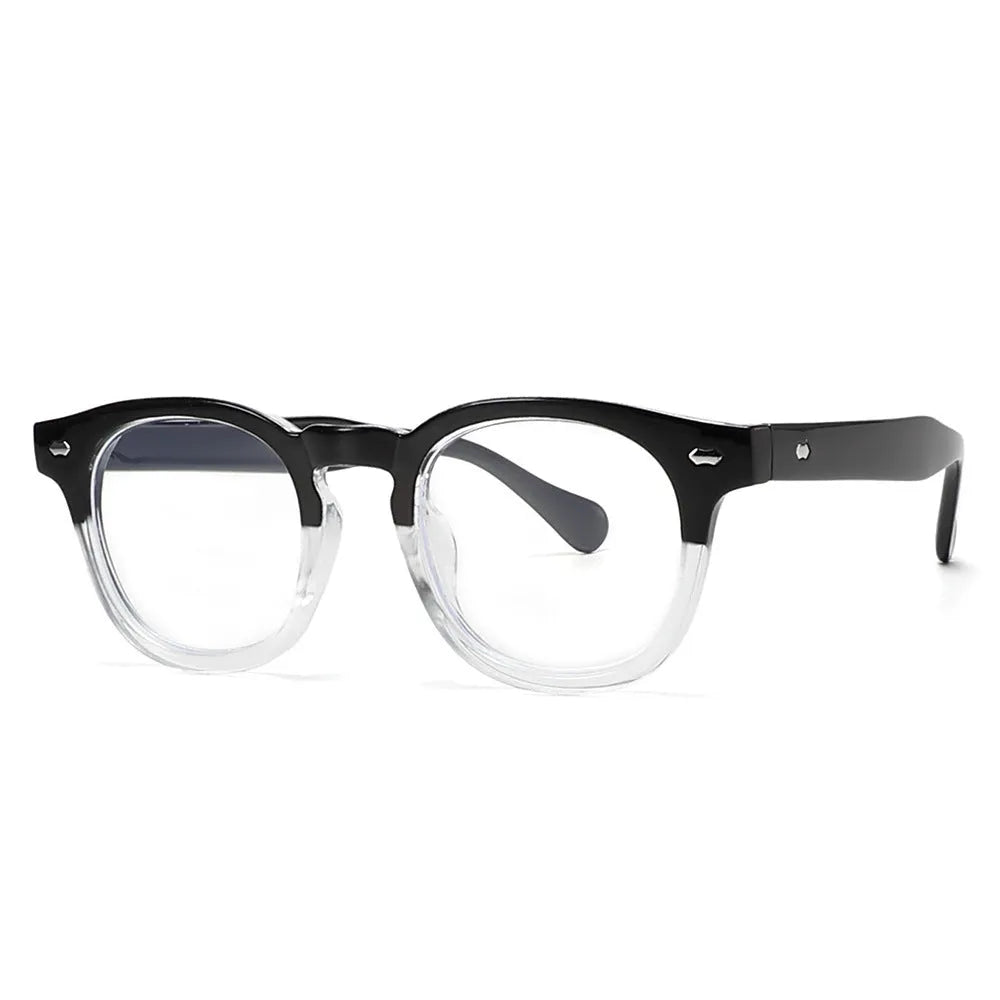 Round rim sunglasses with a plastic frame in a retro Hong Kong style design