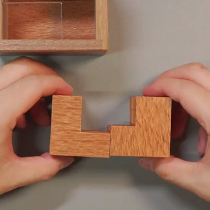 Einstein Lock Wooden Puzzle - Solid Wood Brain Teaser
