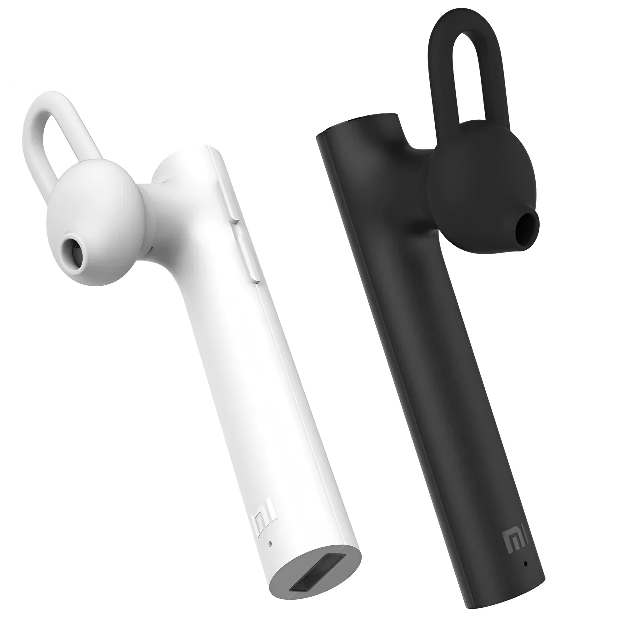 Wireless Bluetooth headset in black and white with compact 5.6cm design