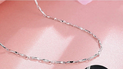S925 sterling silver necklace with plating in various styles and lengths