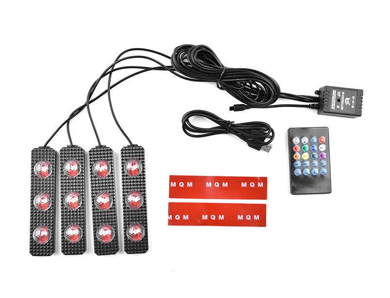 Foot Soles Full Of Stars LED Car Atmosphere Light with wireless sound control