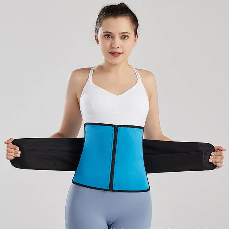 Women's adjustable waist trainer slimming bodysuit with 2-3 belts for workout shaping