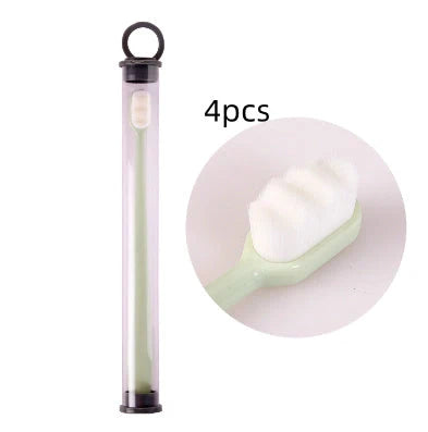 Ultra-fine nylon toothbrush with super soft 2.3cm bristles for sensitive gums